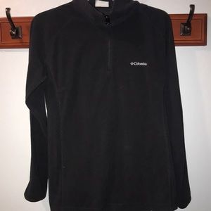 COLUMBIA women’s 3/4 zip. Fleece, black. Size Large